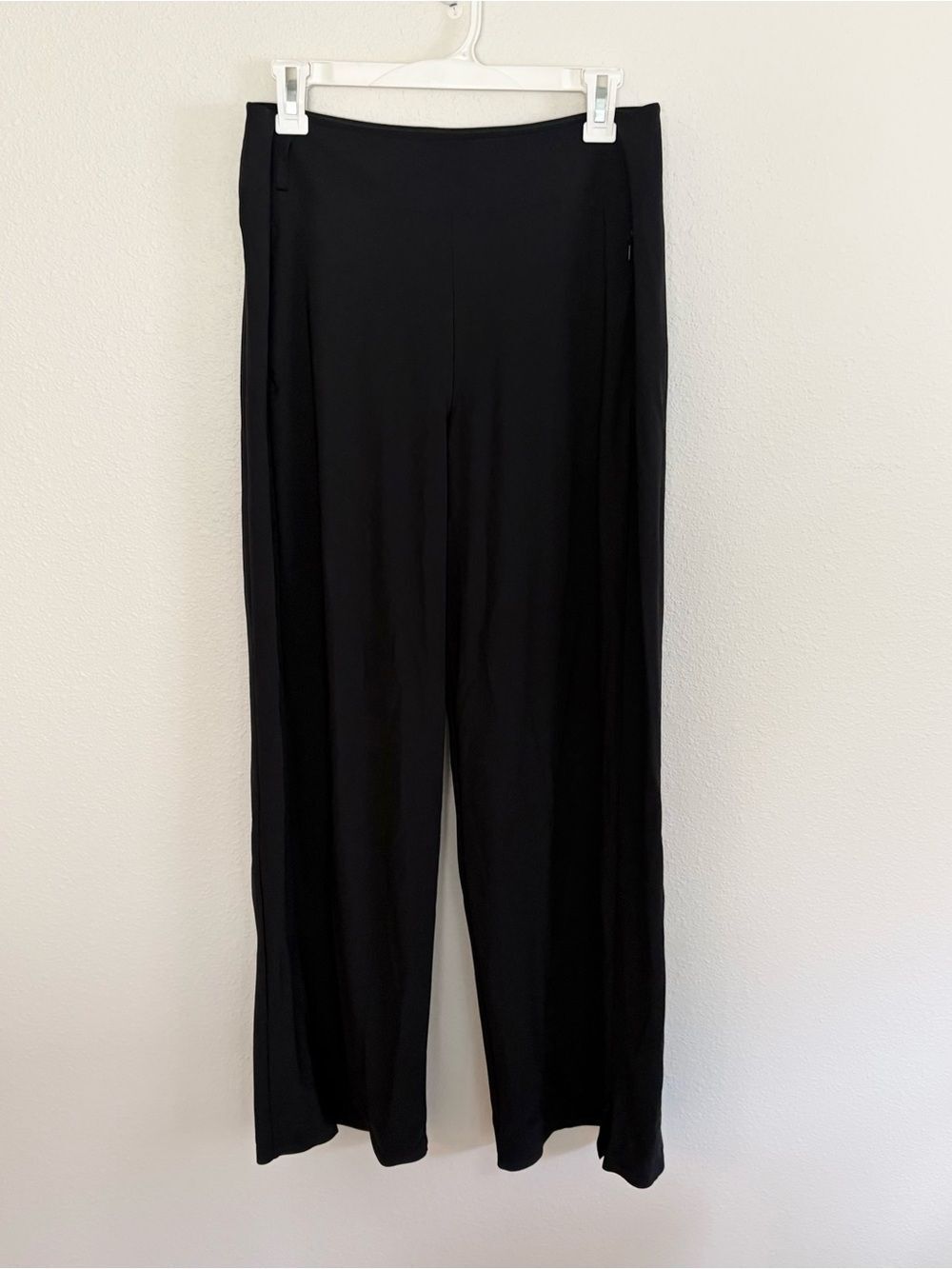 Athleta Cosmic Women's Size 8 Black Wide Leg High Rise Zip Pockets Pants